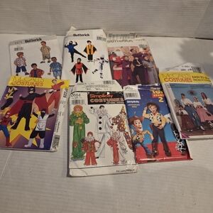 7 Sew Sewing Patterns Pattern Butterick McCall's Kids Costume Pretend 50s Diner